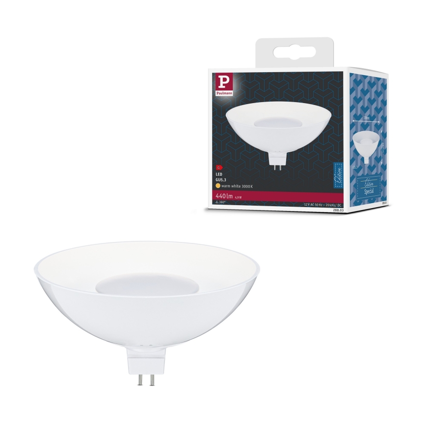 LED reflektorinė lemputė GU5,3/4,9W/12V 3000K - Paulmann 28803