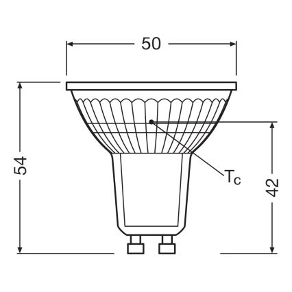 LED reflektorinė lemputė PAR16 GU10/4,3W/230V 2700K 36° - Ledvance