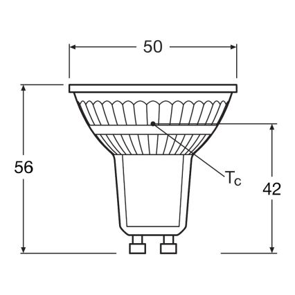 LED reflektorinė lemputė PAR16 GU10/4,3W/230V 4000K 120° - Ledvance