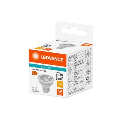LED reflektorinė lemputė PAR16 GU10/4,5W/230V 2700K 36° - Ledvance