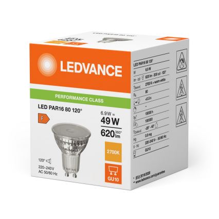 LED reflektorinė lemputė PAR16 GU10/6,9W/230V 2700K 120° - Ledvance