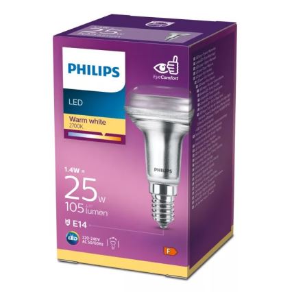 LED reflektorinė lemputė Philips R50 E14/1,4W/230V 2700K