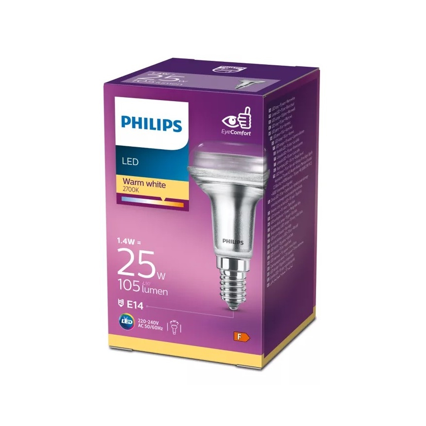 LED reflektorinė lemputė Philips R50 E14/1,4W/230V 2700K