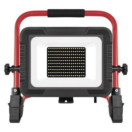 LED reflektorius su stovu ELION LED/100W/230V 4000K IP65 raudona/juoda