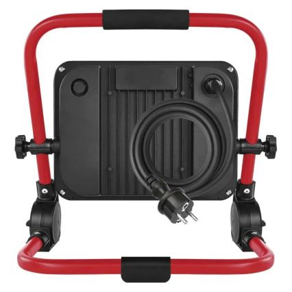 LED reflektorius su stovu ELION LED/100W/230V 4000K IP65 raudona/juoda