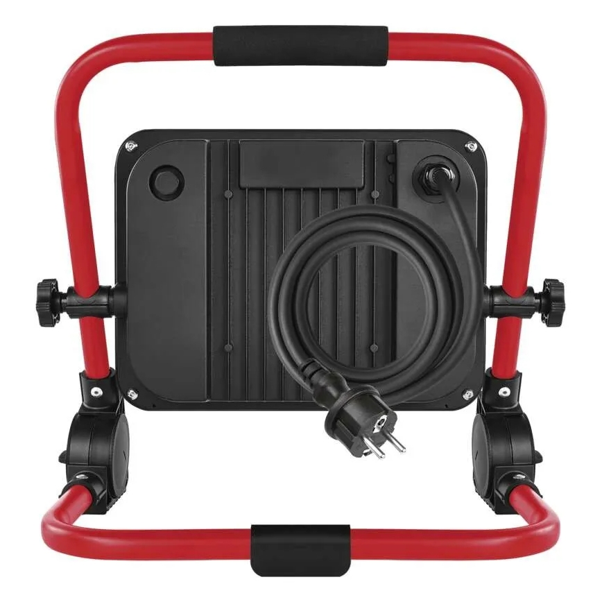 LED reflektorius su stovu ELION LED/100W/230V 4000K IP65 raudona/juoda