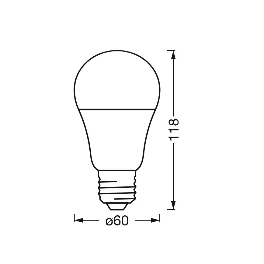 LED reguliuojama antibakterinė lemputė A40 E27/9W/230V Wi-Fi - Ledvance