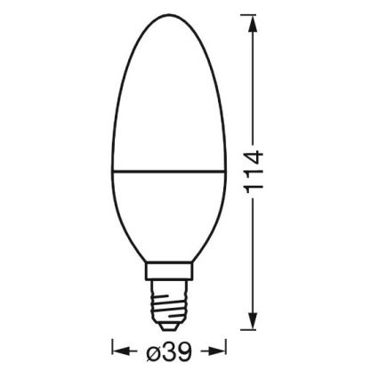 LED reguliuojama antibakterinė lemputė B40 E14/4,9W/230V Wi-Fi - Ledvance