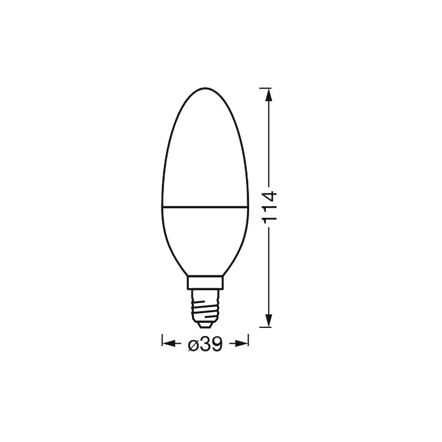 LED reguliuojama antibakterinė lemputė B40 E14/4,9W/230V Wi-Fi - Ledvance