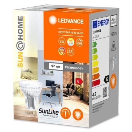 LED Reguliuojama antibakterinė lemputė PAR16 GU10/4,9W/230V Wi-Fi - Ledvance