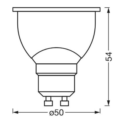 LED Reguliuojama antibakterinė lemputė PAR16 GU10/4,9W/230V Wi-Fi - Ledvance