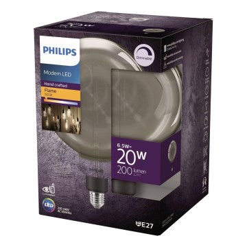 LED reguliuojama filamentinė lemputė G200 E27/6,5W/230V 1800K