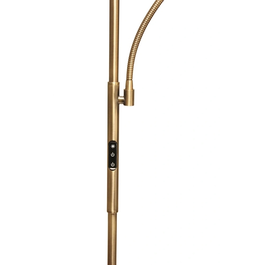 LED reguliuojama grindinė lempa NORA LED/25W/230V 2200/3000/4000K + LED/5W 3000K auksinė + nuotolinis valdymas