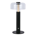 LED reguliuojama įkraunama jutiklinė stalinė lempa LED/1W/5V 3000K 1800 mAh juoda