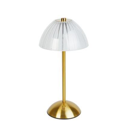 LED reguliuojama įkraunama stalinė lempa PARIS LED/2W/5V 2700K/4000K/6500K 800 mAh auksinė