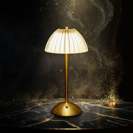 LED reguliuojama įkraunama stalinė lempa PARIS LED/2W/5V 2700K/4000K/6500K 800 mAh auksinė