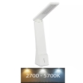 LED Reguliuojama įkraunama stalinė lempa su jutikliu USB LED/4W/5V 2700K-5700K balta/auksinė
