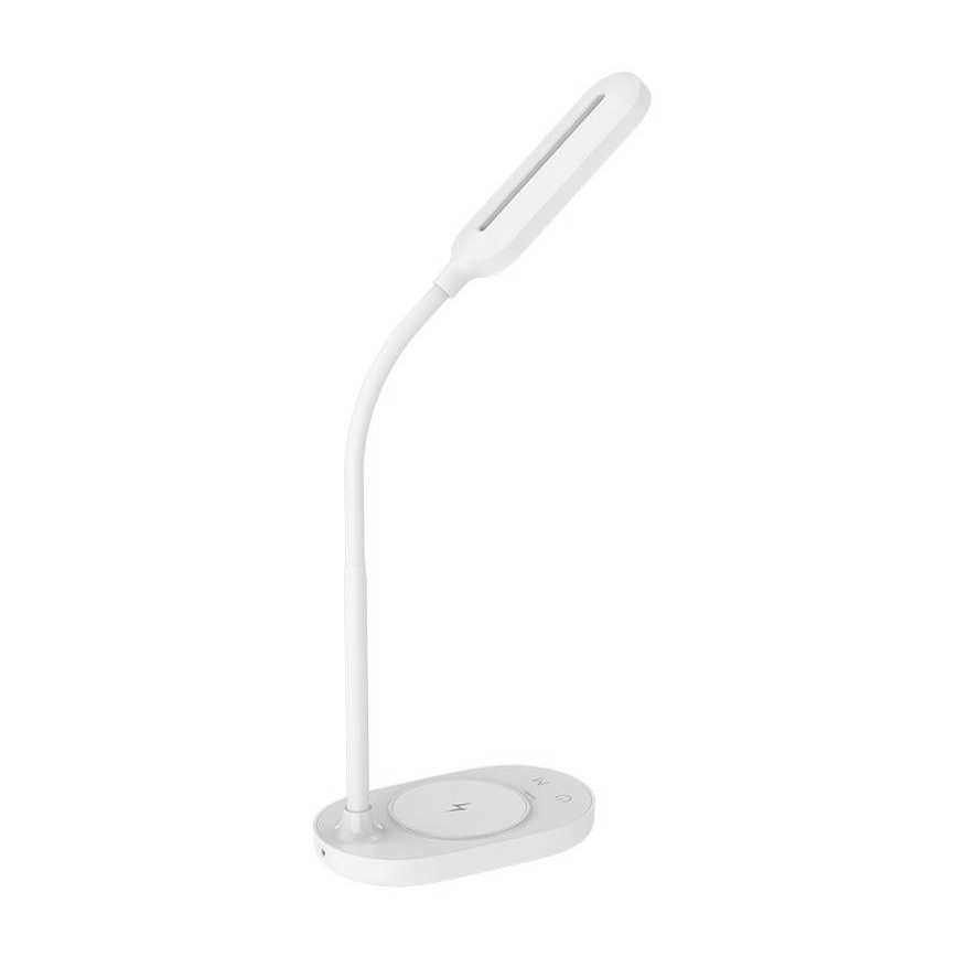 LED Reguliuojama jutiklinė stalinė lempa su belaidžiu įkrovimu OCTAVIA LED/7W/230V baltas