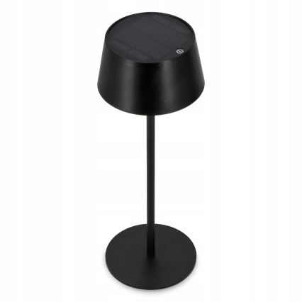 LED reguliuojama jutiklinė saulės lempa LED/3W/5V USB 1800 mAh IP44 juoda