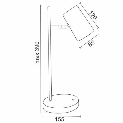 LED Reguliuojama jutiklinė stalinė lempa ALICE LED/5W/230V balta