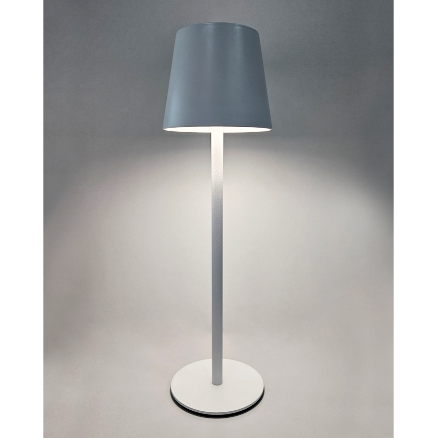 LED reguliuojama jutiklinė stalinė lempa LED/5W/5V USB 1200 mAh balta
