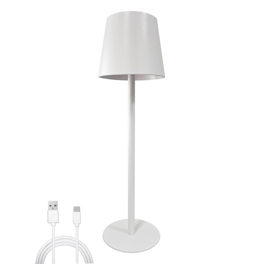 LED reguliuojama jutiklinė stalinė lempa LED/5W/5V USB 1200 mAh balta