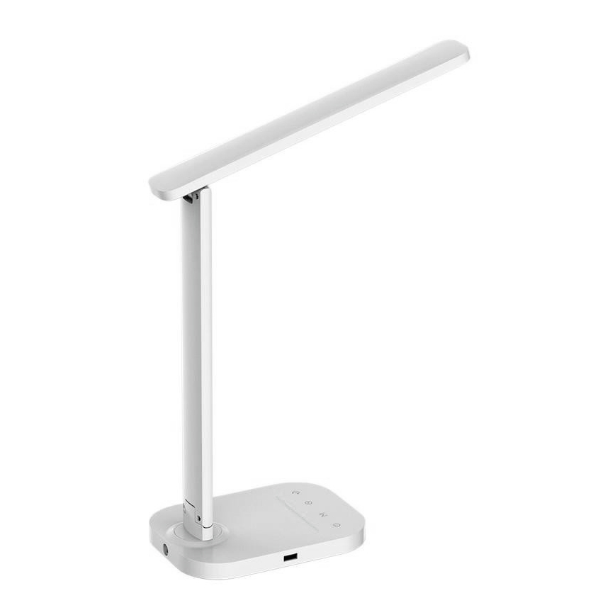 LED Reguliuojama jutiklinė stalinė lempa su USB jungtimi KIARA LED/7W/230V balta