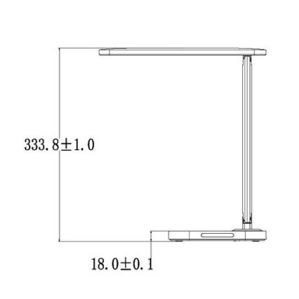 LED Reguliuojama jutiklinė stalinė lempa su USB jungtimi KIARA LED/7W/230V balta