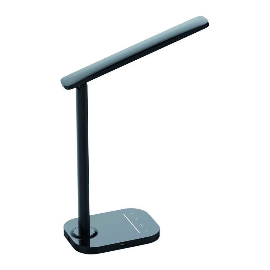 LED Reguliuojama jutiklinė stalinė lempa su USB jungtimi KIARA LED/7W/230V juoda