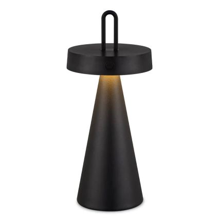 Įkraunama, reguliuojama lauko jutiklinė stalo lempa HALO LED/1,5W/3,7V 3000 mAh IP44 juoda