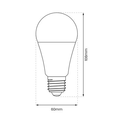 LED Reguliuojama lemputė A60 E27/9W/230V 4000K