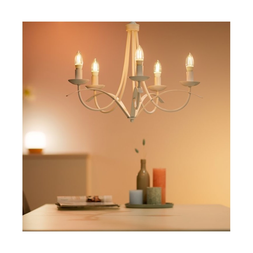LED Reguliuojama lemputė FILAMENT C35 E14/4,9W/230V 2700-6500K CRI 90 Wi-Fi - WiZ