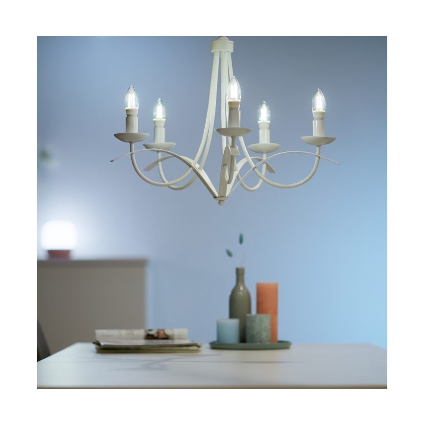 LED Reguliuojama lemputė FILAMENT C35 E14/4,9W/230V 2700-6500K CRI 90 Wi-Fi - WiZ