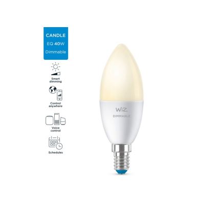 LED Reguliuojama lemputė C37 E14/4,9W/230V 2700K CRI 90 Wi-Fi - WiZ