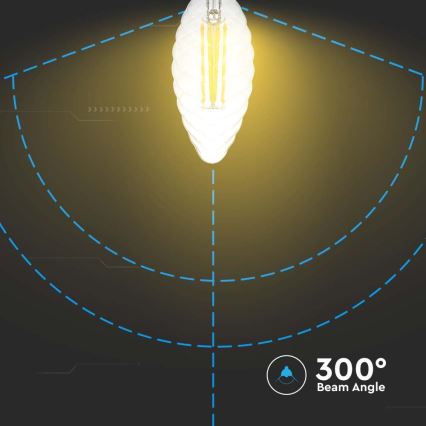 LED Reguliuojama lemputė FILAMENT E14/4W/230V 3000K