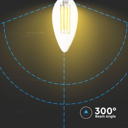 LED Reguliuojama lemputė FILAMENT E14/4W/230V 3000K