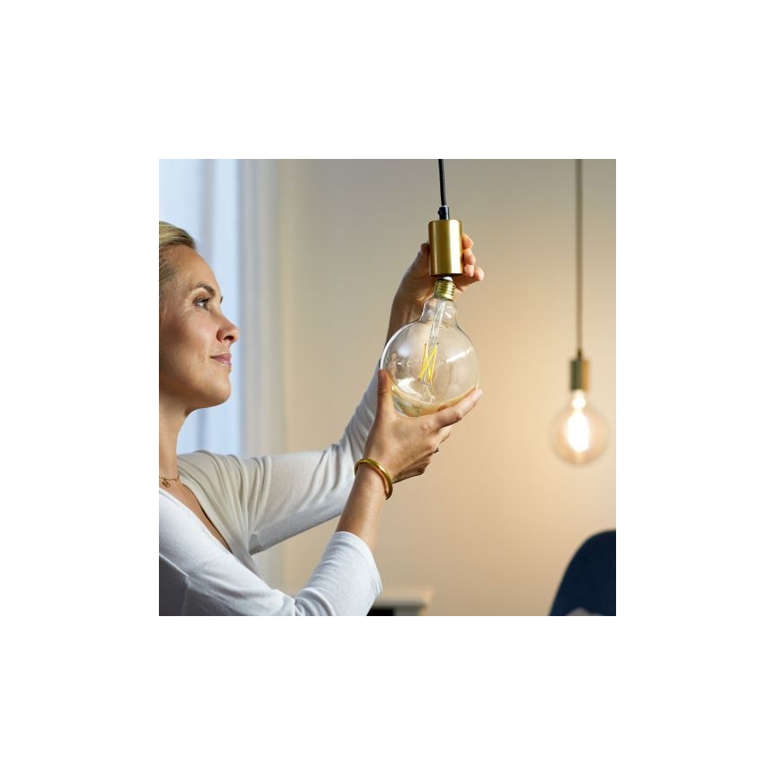 LED Reguliuojama lemputė FILAMENT G125 E27/7W/230V 2700-6500K CRI 90 Wi-Fi - WiZ