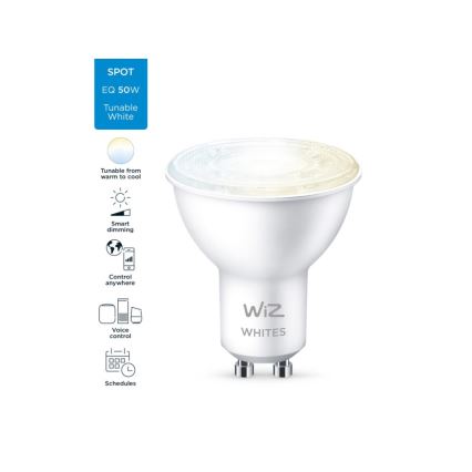 LED Reguliuojama lemputė PAR16 GU10/4,7W/230V 2700-6500K CRI 90 Wi-Fi - WiZ