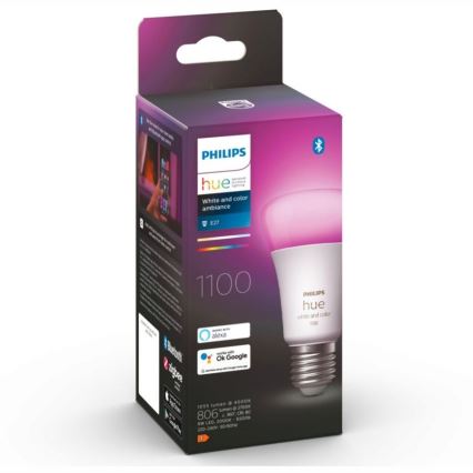 LED Reguliuojama lemputė Philips Hue White And Color Ambiance A60 E27/9W/230V 2000-6500K