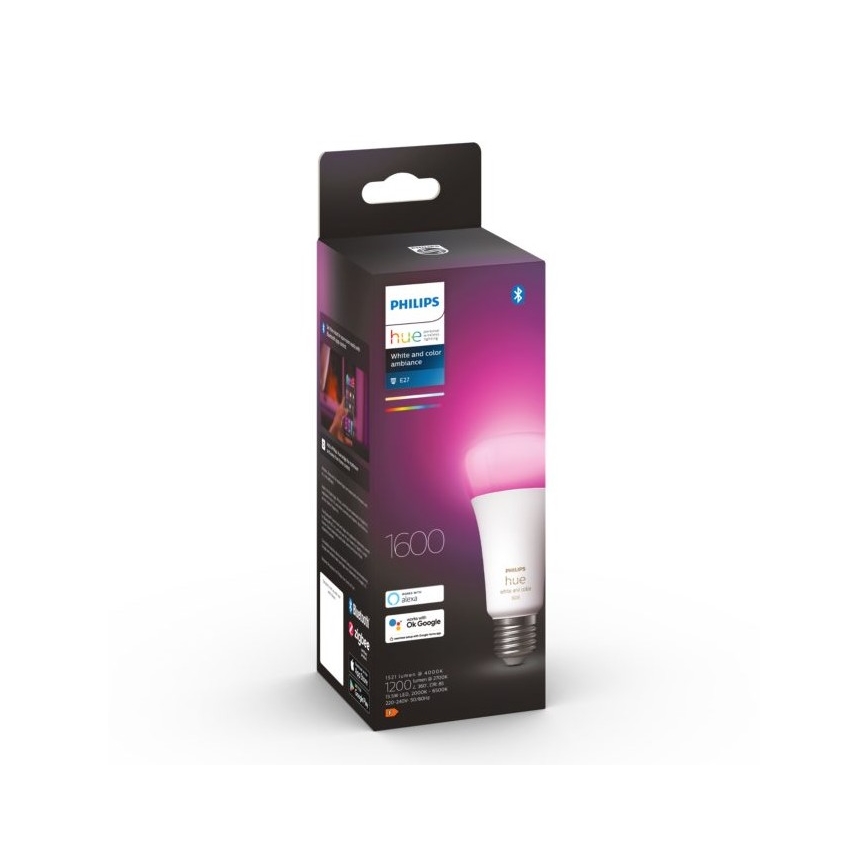 LED Reguliuojama lemputė Philips Hue White And Color Ambiance A67 E27/13,5W/230V 2000-6500K