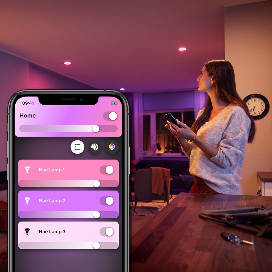 LED Reguliuojama lemputė Philips Hue White And Color Ambiance E27/6,5W/230V 2000-6500K