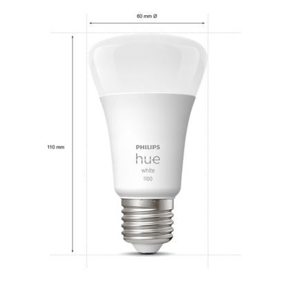 LED Reguliuojama lemputė Philips Hue WHITE E27/9,5W/230V 2700K