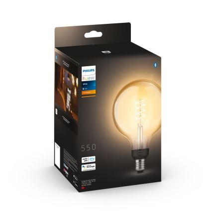 LED Reguliuojama lemputė Philips Hue WHITE FILAMENT G125 E27/7W/230V 2100K