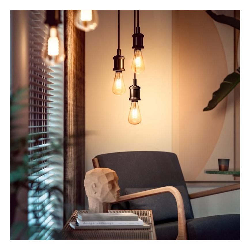 LED Reguliuojama lemputė Philips Hue WHITE FILAMENT ST72 E27/7W/230V 2100K