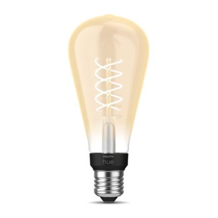 LED Reguliuojama lemputė Philips Hue WHITE FILAMENT ST72 E27/7W/230V 2100K