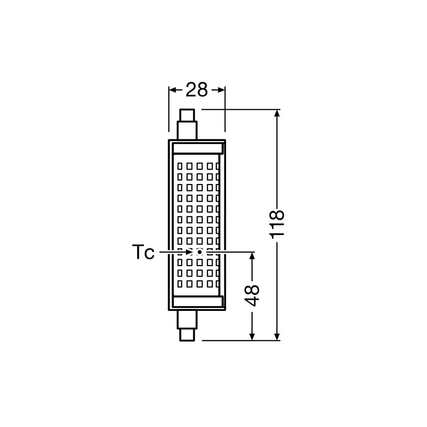LED reguliuojama lemputė R7s/18,2W/230V 2700K 118 mm - Osram