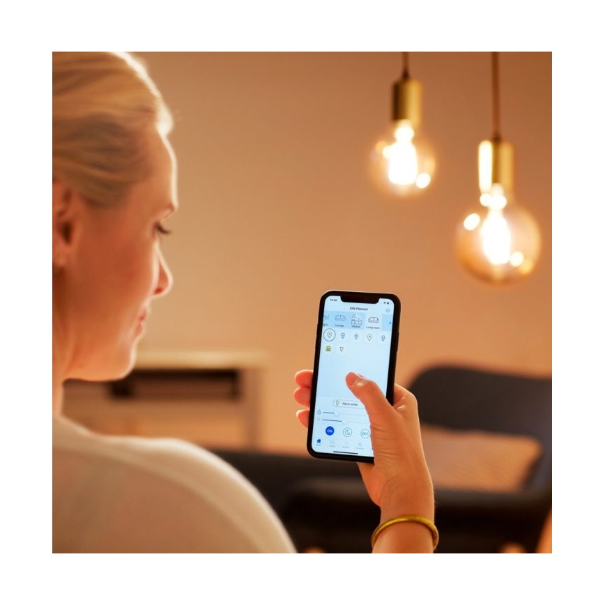 LED Reguliuojama lemputė  VINTAGE FILAMENT C35 E14/4,9W/230V 2000-5000K CRI 90 Wi-Fi - WiZ