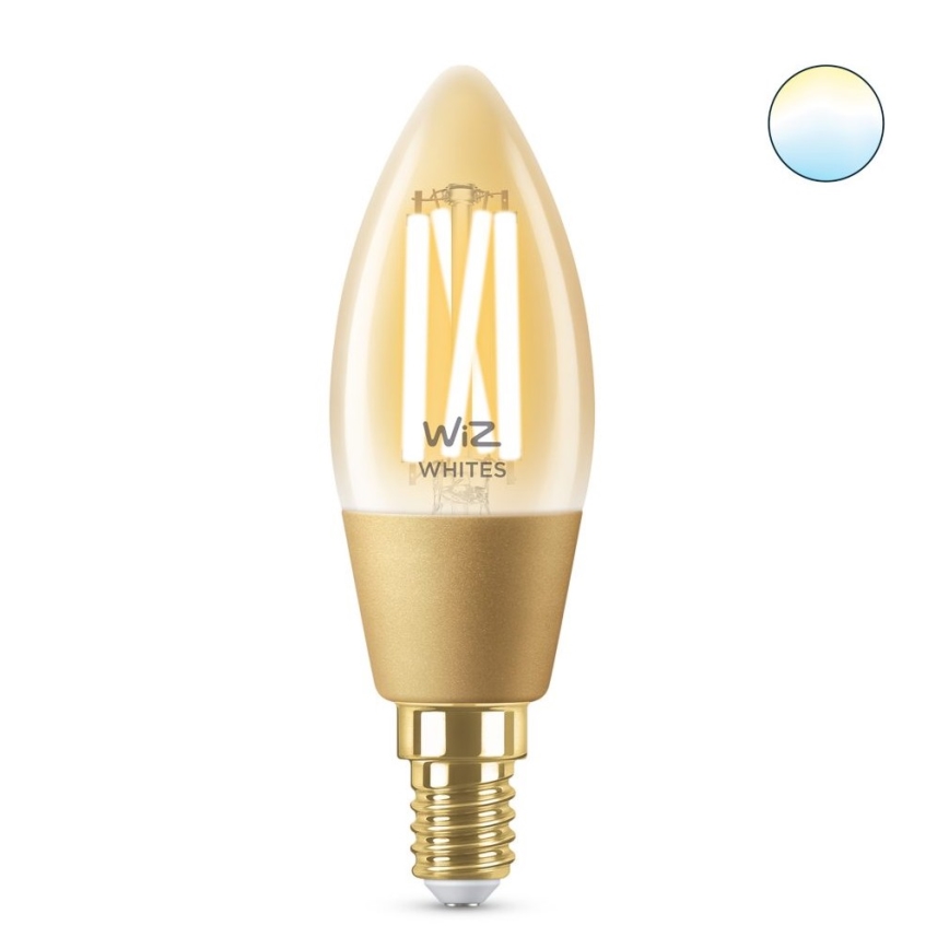 LED Reguliuojama lemputė  VINTAGE FILAMENT C35 E14/4,9W/230V 2000-5000K CRI 90 Wi-Fi - WiZ
