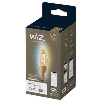 LED Reguliuojama lemputė  VINTAGE FILAMENT C35 E14/4,9W/230V 2000-5000K CRI 90 Wi-Fi - WiZ