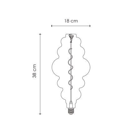 LED reguliuojama lemputė VINTAGE EDISON E27/4W/230V 3000K CRI 90